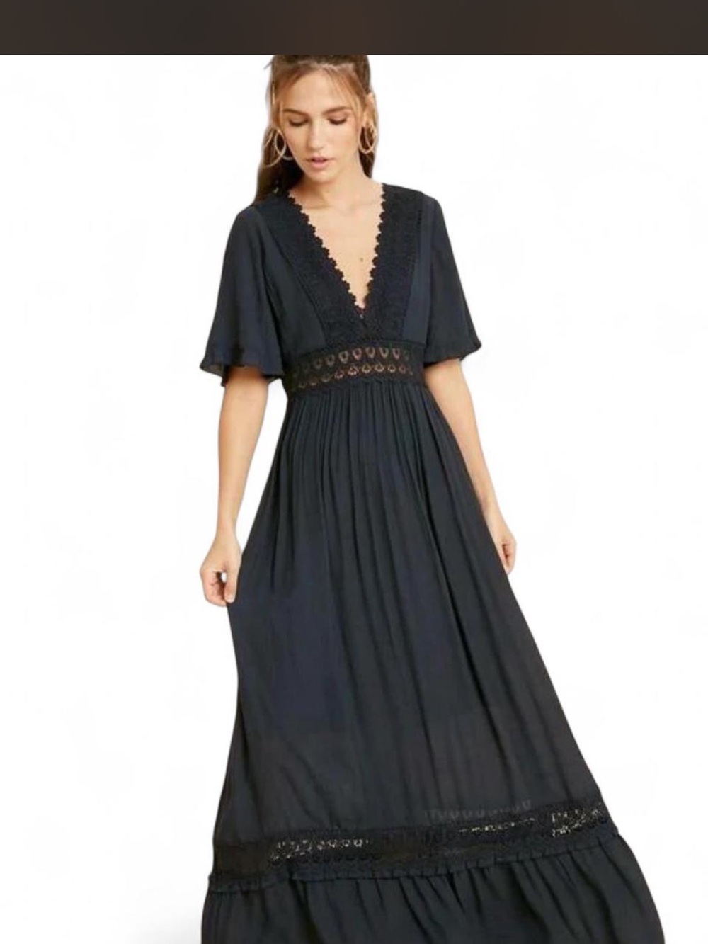 Wishlist Navy Lace Maxi Dress S Boho Romantic- practical magic 🌟 - Picture 5 of 6
